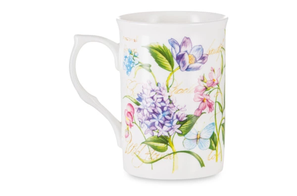 Кружка Just Mugs Buxton Аннабель Сирень 325 мл, фарфор костяной