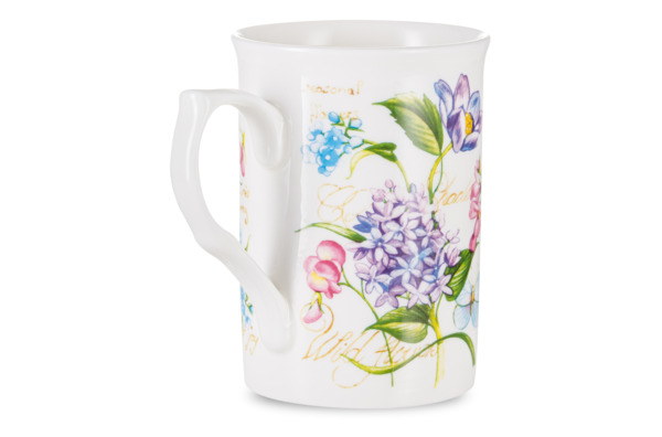 Кружка Just Mugs Buxton Аннабель Сирень 325 мл, фарфор костяной