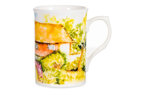 Кружка Just Mugs Buxton Загородные дома Дом с деревом 325 мл, фарфор костяной