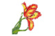 Брошь Русские самоцветы Елагинский тюльпан 37,77 г, серебро 925
