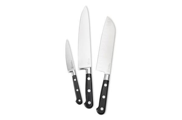 Набор ножей Tarrerias-Bonjean Маэстро (Сантоку 18 см, овощной 10 см, Шеф 20 см), 3 шт, п/к