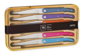 Набор ножей для стейка Tarrerias Bonjean Лайоль Эволюция, ручка - АБС пластик, 6 шт, 6 цветов