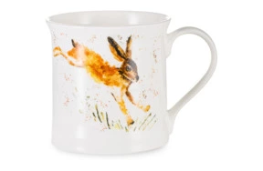 Кружка Just Mugs Devon Дикая жизнь Заяц 412 мл, фарфор костяной