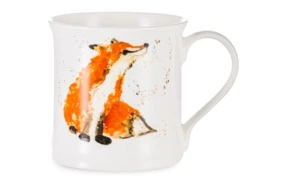 Кружка Just Mugs Devon Дикая жизнь Лиса 412 мл, фарфор костяной