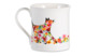 Кружка Just Mugs Devon Цветочный питомец Кошка 412 мл, фарфор костяной