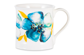 Кружка Just Mugs Devon Синий сад №1 412 мл, фарфор костяной