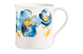 Кружка Just Mugs Devon Синий сад №2 412 мл, фарфор костяной