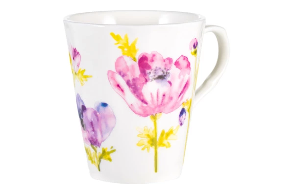 Кружка Just Mugs Heritage Идеальный сад Маки 370 мл, фарфор костяной