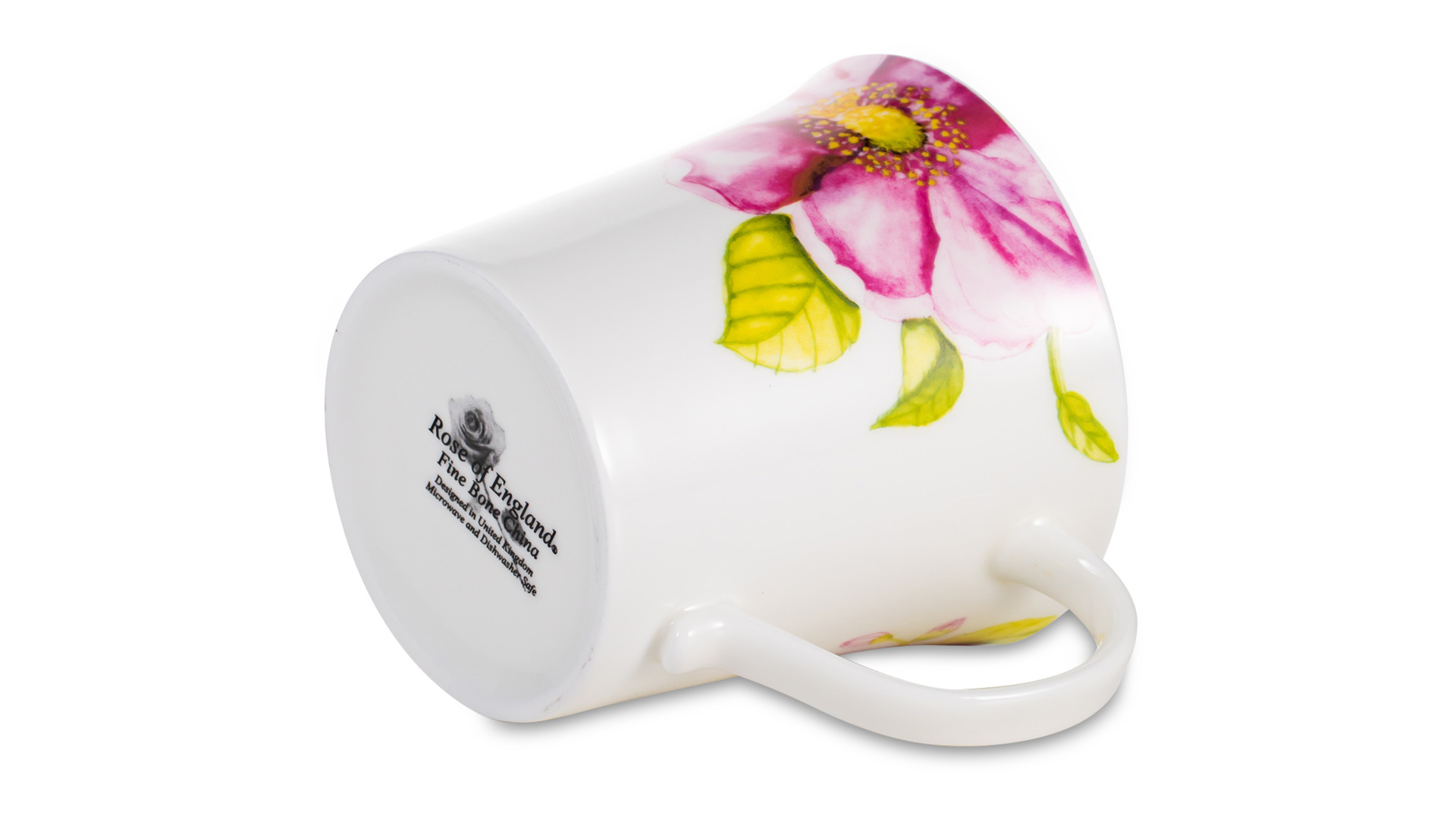 Кружка Just Mugs Mersey Ботанический сад Шиповник 412 мл, фарфор костяной