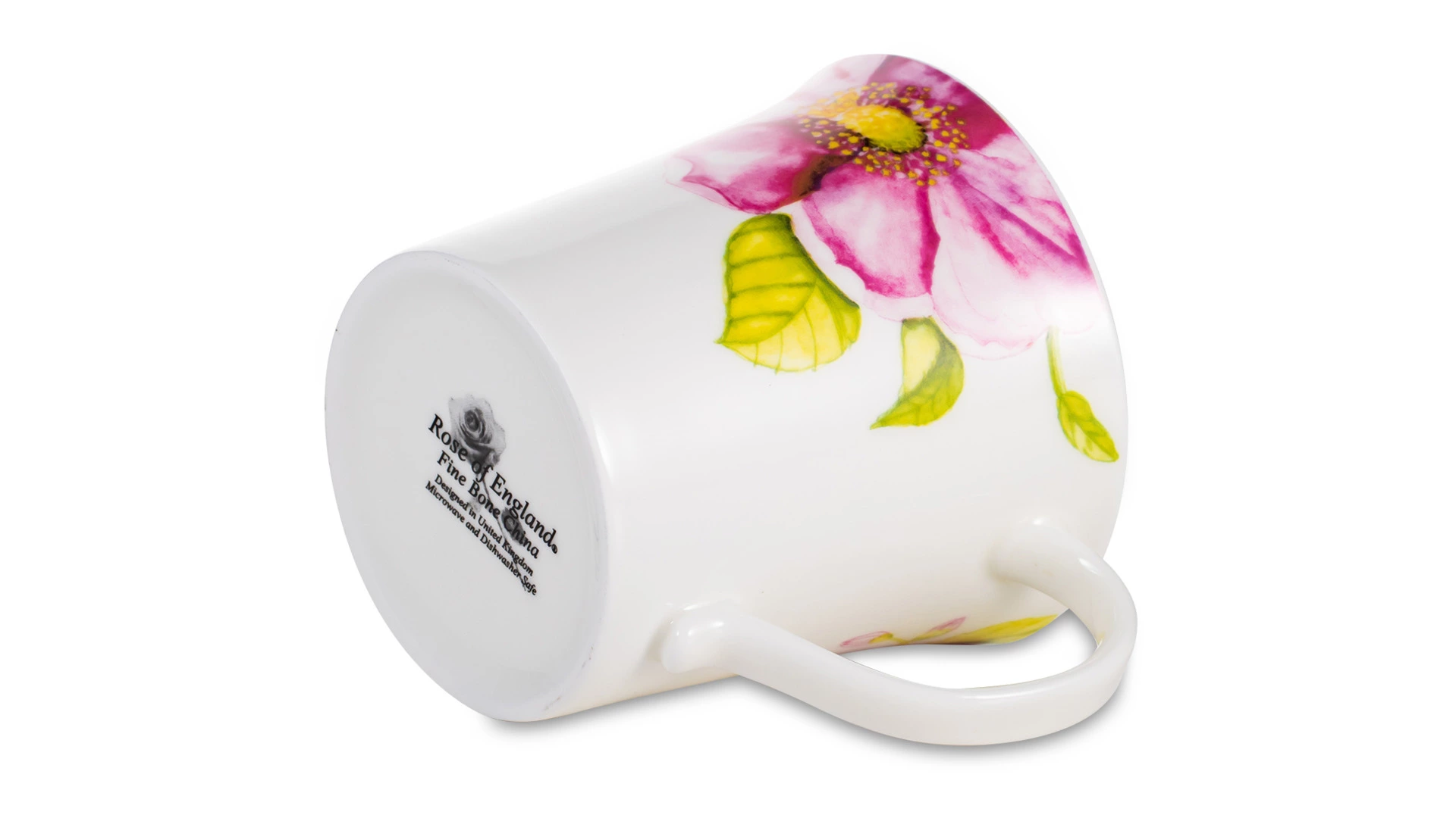 Кружка Just Mugs Mersey Ботанический сад Шиповник 412 мл, фарфор костяной