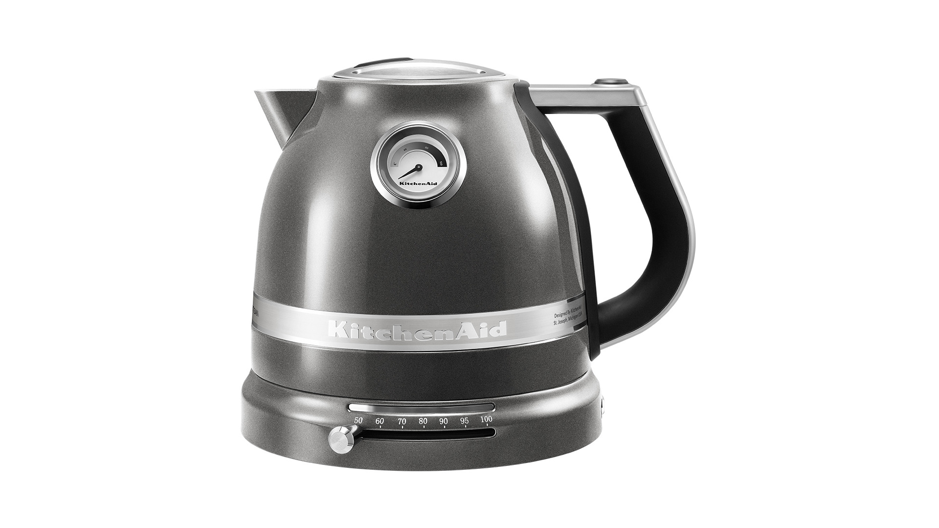 Электрочайник KitchenAid Artisan 1,5 л, серебряный медальон, 5KEK1522EMS