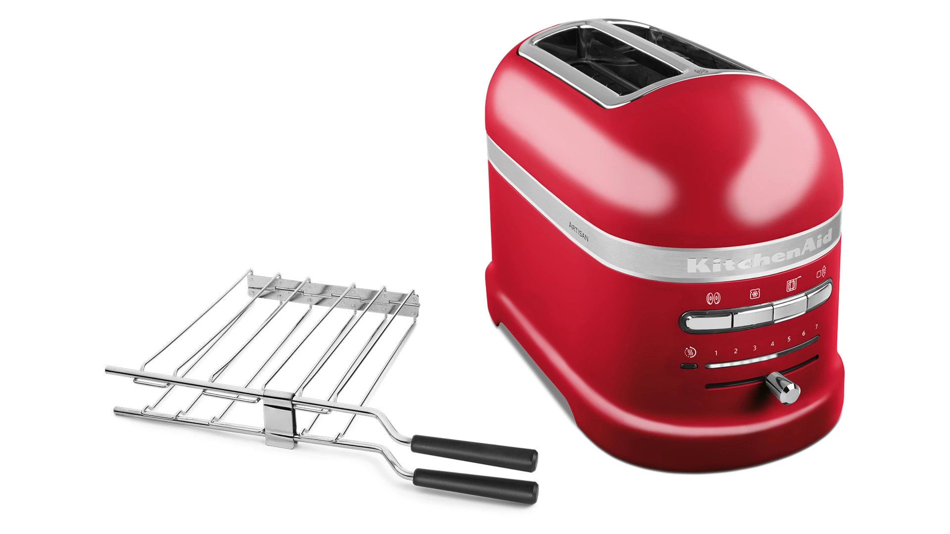 Тостер для 2 тостов KitchenAid Artisan 1250 Вт, красный, 5KMT2204EER