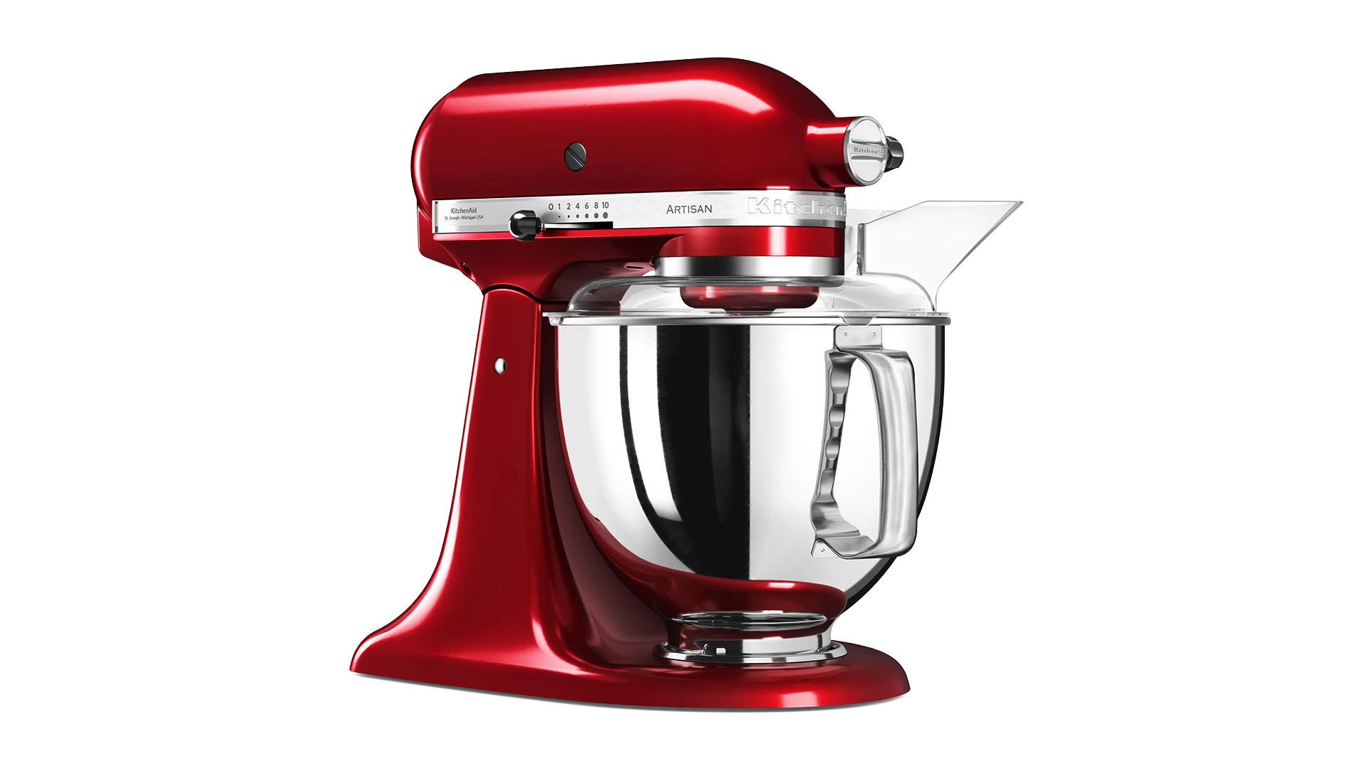 Миксер планетарный KitchenAid Artisan 4,8 л, 4 насадки, экран, 2 чаши, 5KSM175PSECA, карам.яблоко