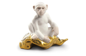 Фигурка Lladro Маленькая обезьянка 10х10 см, фарфор