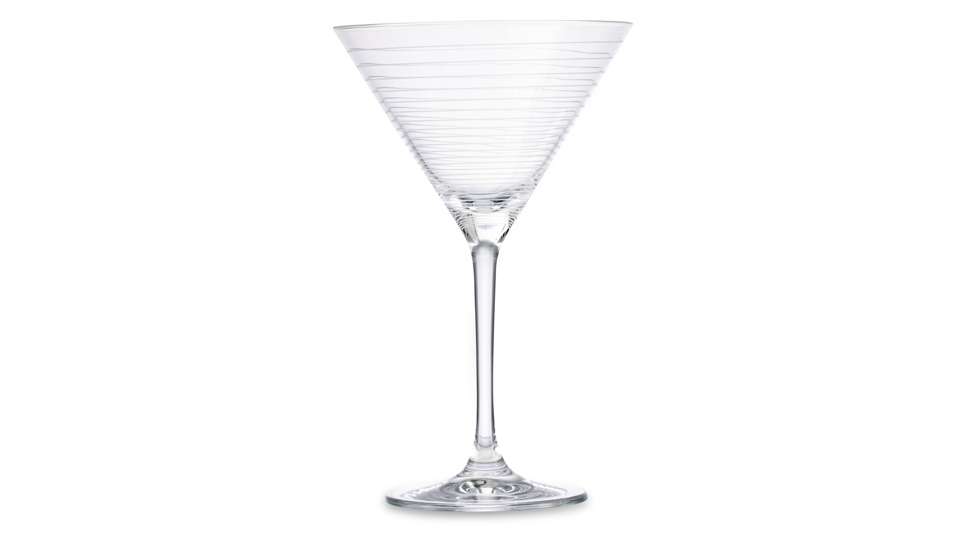 Набор бокалов для мартини Mikasa Cheers 290 мл, 4 шт, стекло, серебристый декор, п/к