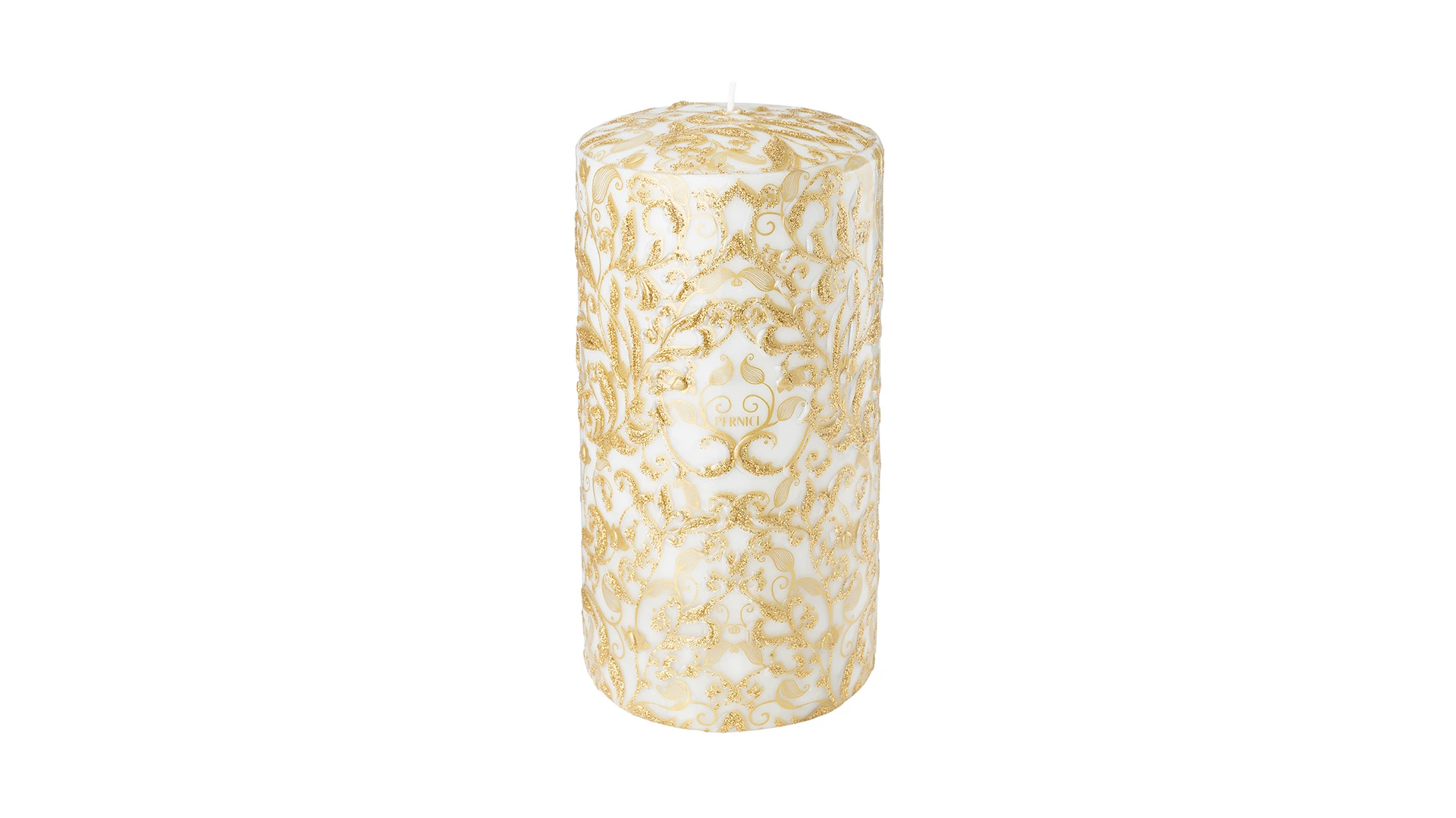 Свеча интерьерная Pernici Les Sens Floreale Ivory Gold 1,3 л, столб 20х10 см, п/к