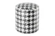 Свеча интерьерная Pernici Elementi Pied De Poule Black&White 700 мл, столб 11х10 см, п/к