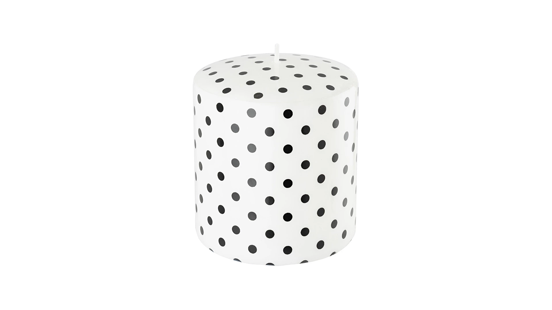 Свеча интерьерная Pernici  Pois Black&White 700 мл, столб 11х10 см, п/к