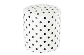 Свеча интерьерная Pernici  Pois Black&White 700 мл, столб 11х10 см, п/к