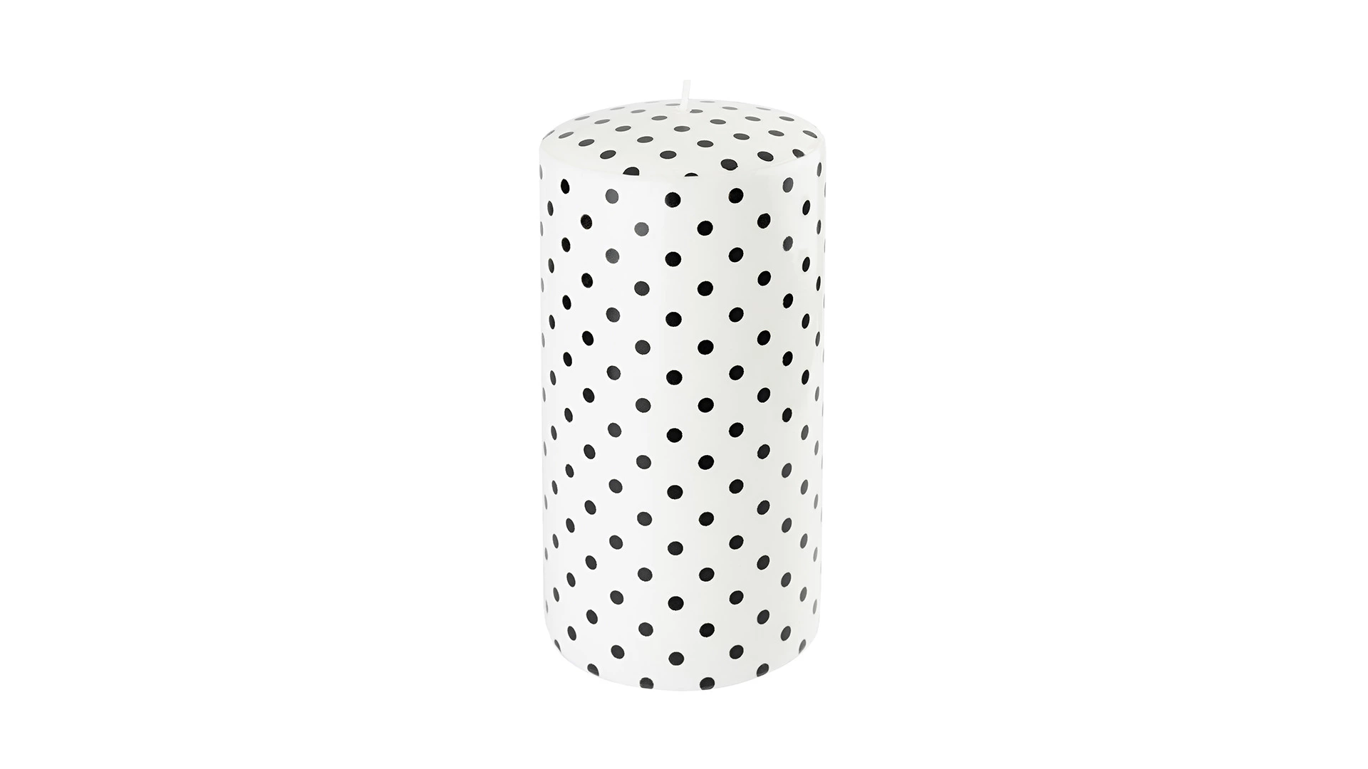 Свеча интерьерная Pernici Pois Black&White 1,3 л, столб 20х10 см, п/к