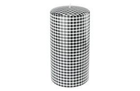 Свеча интерьерная Pernici  Quadretto Black&White 1,3 кг, столб 20х10 см, п/к