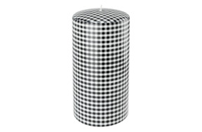Свеча интерьерная Pernici  Quadretto Black&White 1,3 кг, столб 20х10 см, п/к