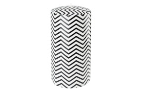 Свеча интерьерная Pernici  Righe Black&White 1,3 кг, столб 20х10 см, п/к