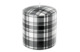Свеча интерьерная Pernici Tartan Black&White 700 мл, столб 11х10 см, п/к