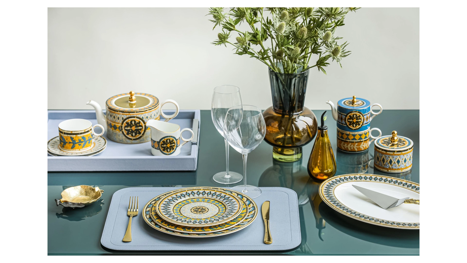 Салфетка подстановочная прямоугольная с закругленными углами GioBagnara Ванни 46х34 см, серо-лиловая