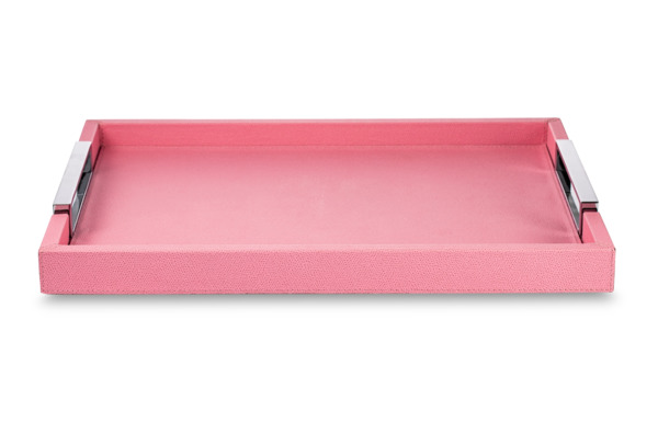Поднос прямоугольный с ручками Giobagnara Виктор 34,5х44,5 см, розовый