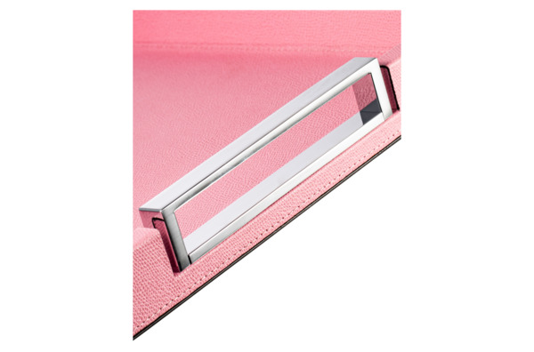 Поднос прямоугольный с ручками Giobagnara Виктор 34,5х44,5 см, розовый