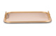 Поднос прямоугольный с ручками Giobagnara Беллини 28,5х38,5 см, сизый, золотые ручки