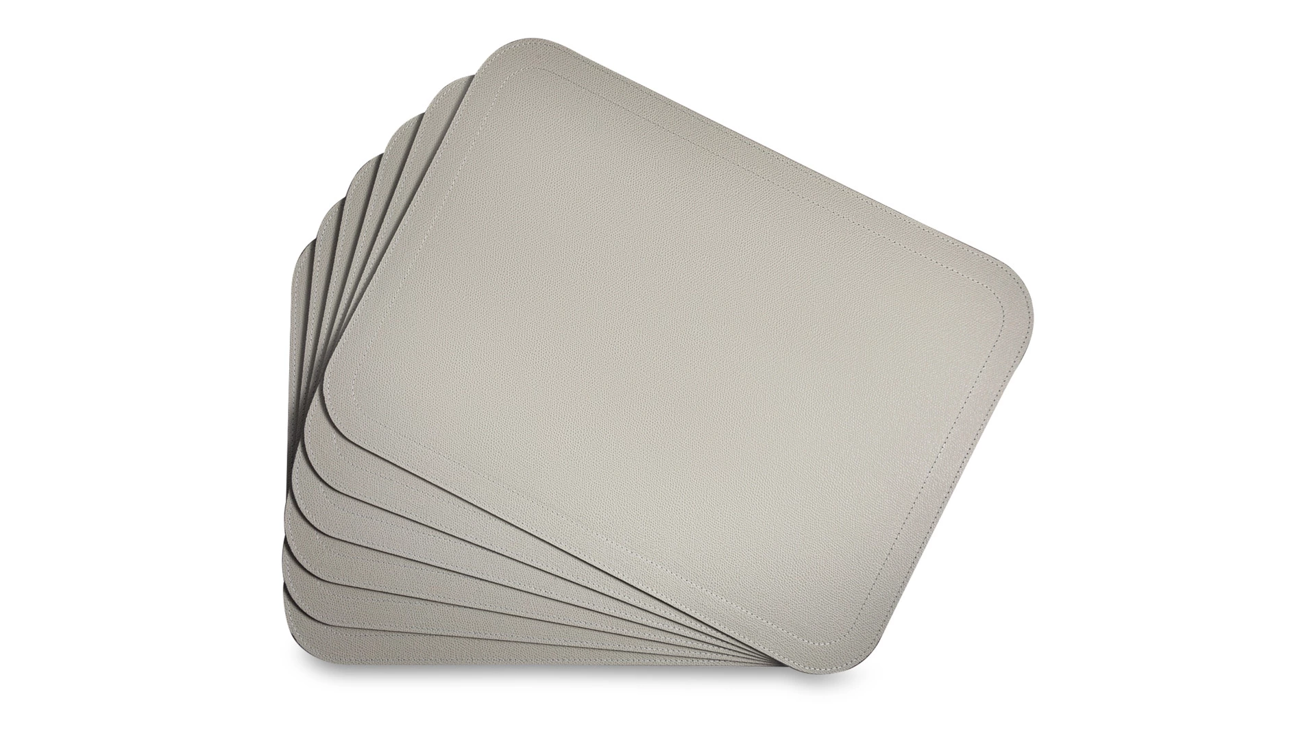 Набор салфеток подстановочных прямоугольных с закруг углами GioBagnara Ванни, 6 шт, 46х34 см, серый