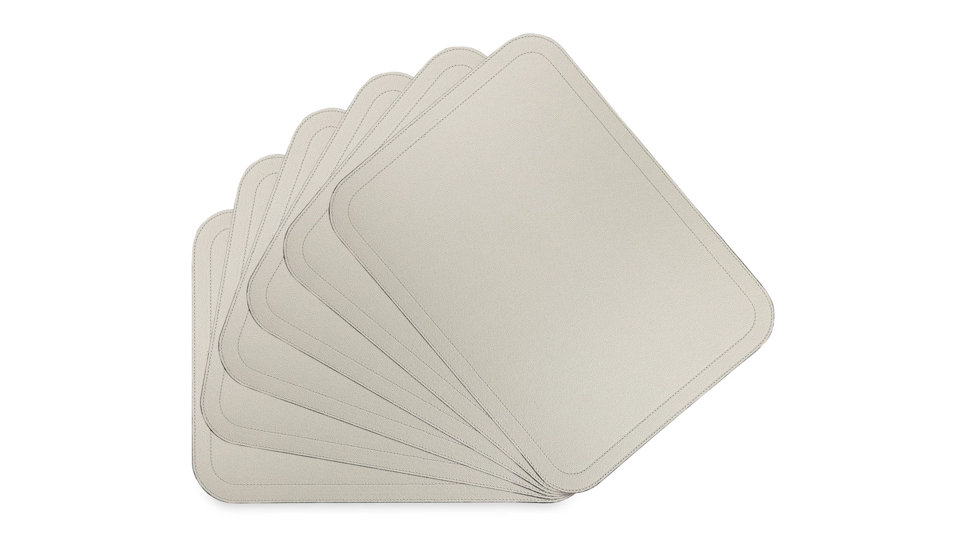 Набор салфеток подстановочных с закругленными углами GioBagnara Ванни, 46х34 см, 6 шт, светло-серый