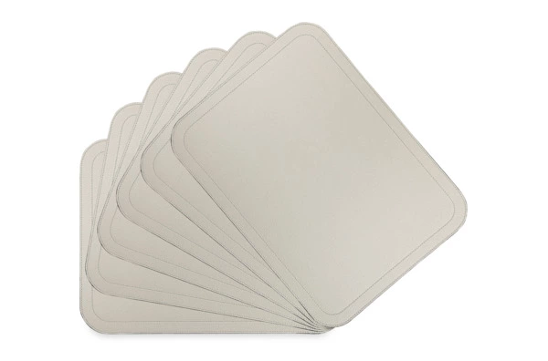 Набор салфеток подстановочных с закругленными углами GioBagnara Ванни, 46х34 см, 6 шт, светло-серый