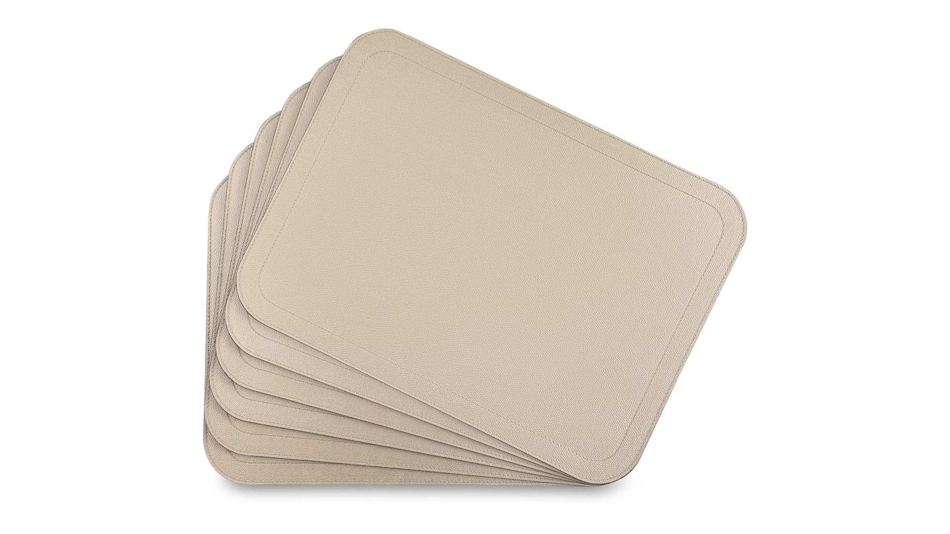 Набор салфеток подстановочных с закругленными углами GioBagnara Ванни 46х34 см, 6 шт, жемчужный