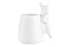 Стаканчик для зубных щеток с кроликом Claystreet Кролики - чистюли New 14,3 см, фарфор, белый