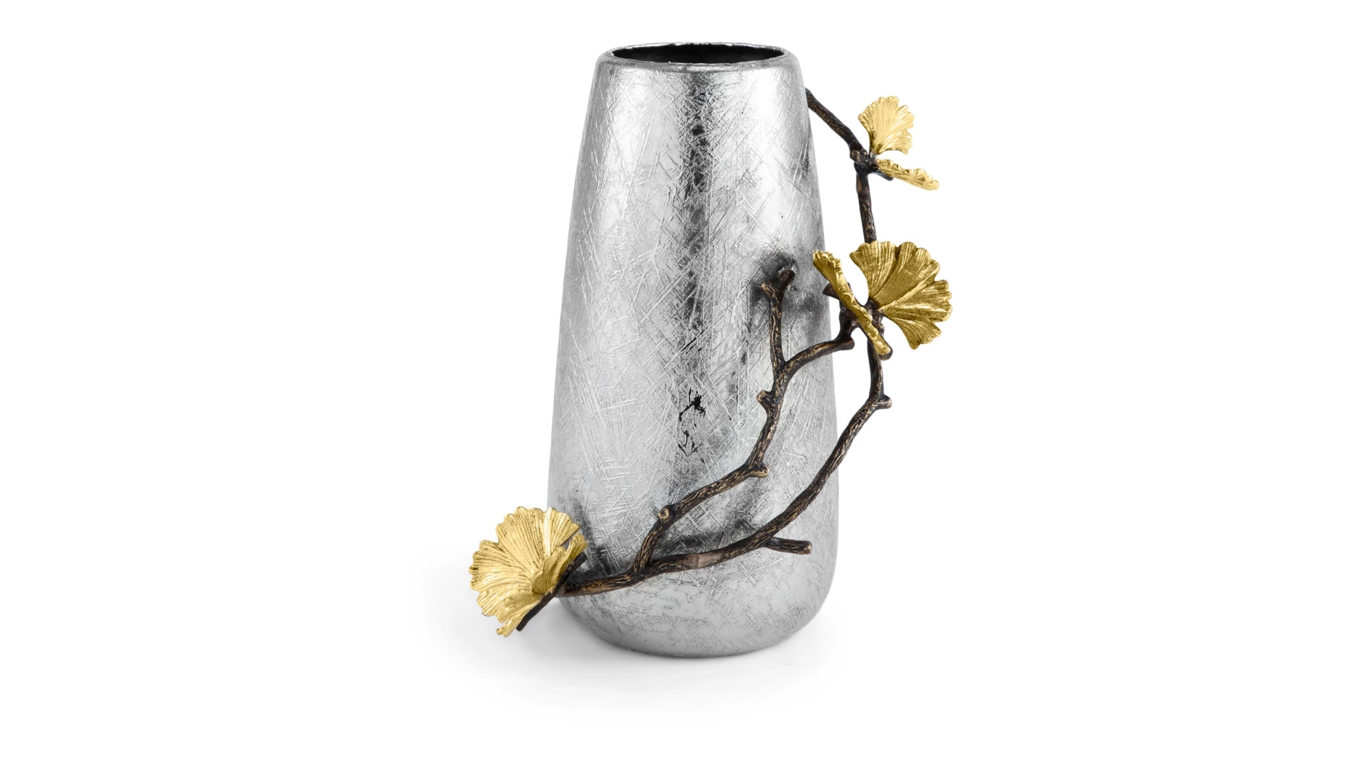 Ваза Michael Aram Бабочки Гинкго 15х14х20 см 1,3 л, сталь нержавеющая