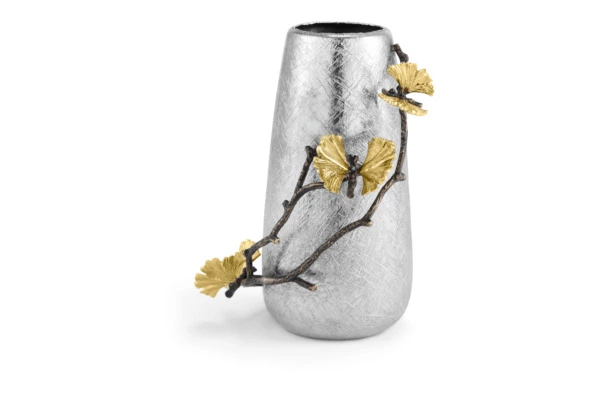 Ваза Michael Aram Бабочки Гинкго 15х14х20 см 1,3 л, сталь нержавеющая