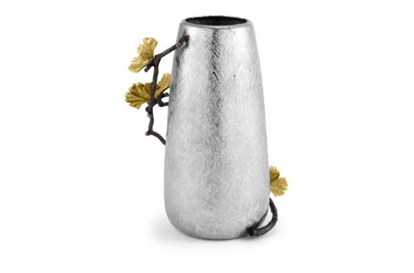 Ваза Michael Aram Бабочки Гинкго 15х14х20 см 1,3 л, сталь нержавеющая