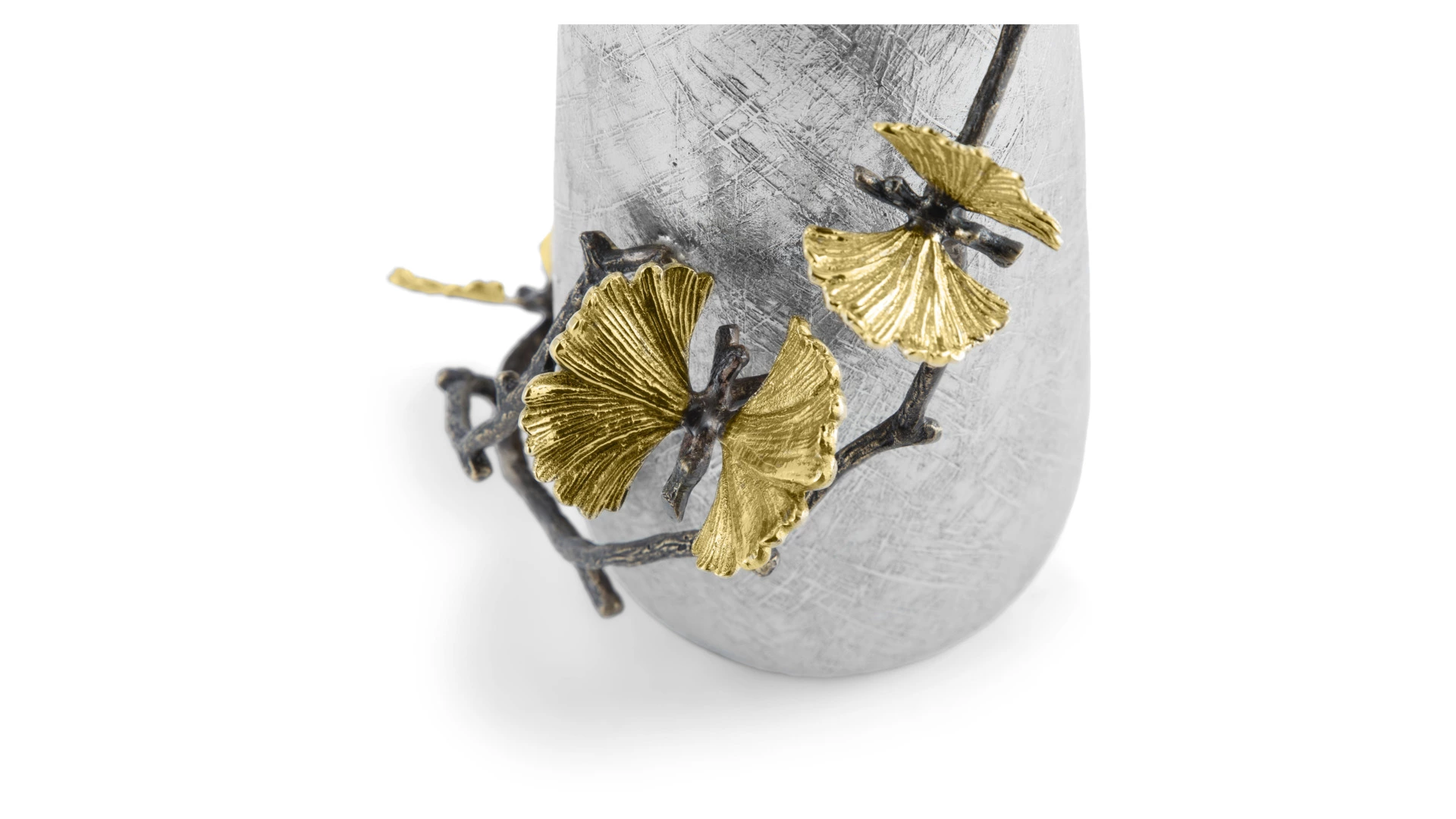 Ваза Michael Aram Бабочки Гинкго 15х14х20 см 1,3 л, сталь нержавеющая