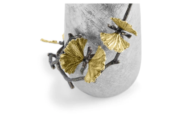 Ваза Michael Aram Бабочки Гинкго 15х14х20 см 1,3 л, сталь нержавеющая