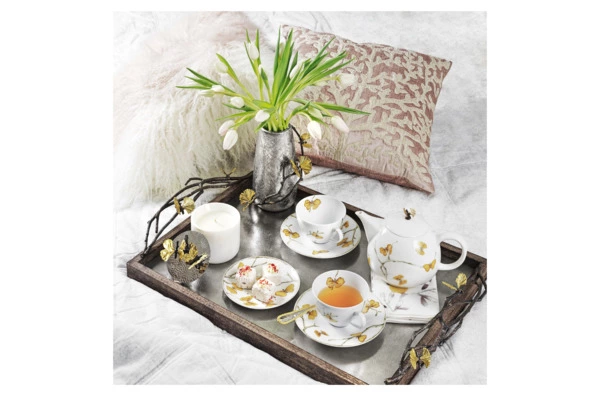 Ваза Michael Aram Бабочки Гинкго 15х14х20 см 1,3 л, сталь нержавеющая