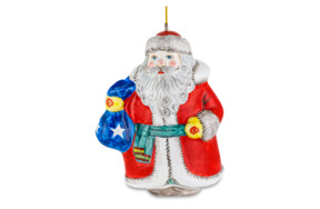 Игрушка елочная Ярославская майолика Дед Мороз 10 см, керамика