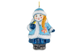 Игрушка елочная Ярославская майолика Снегурочка 9 см, керамика