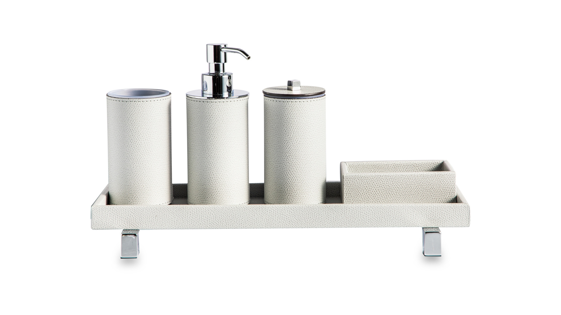 Набор аксессуаров для ванной комнаты Pinetti Посейдон 5 предметов, светло-серый