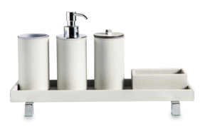 Набор аксессуаров для ванной комнаты Pinetti Посейдон 5 предметов, светло-серый