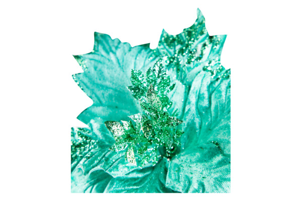 Цветок искусственный "Пуансеттия" (ткань), H20 см