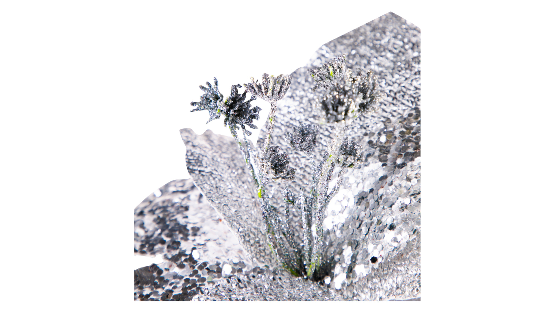 Цветок искусственный "Пуансеттия" (ткань), H38 см