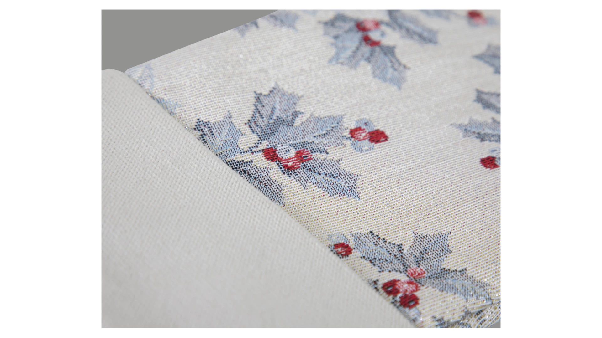 Сапожок новогодний Mix&Match Home Пуансеттия 22х35 см, гобелен, серебристо-голубой